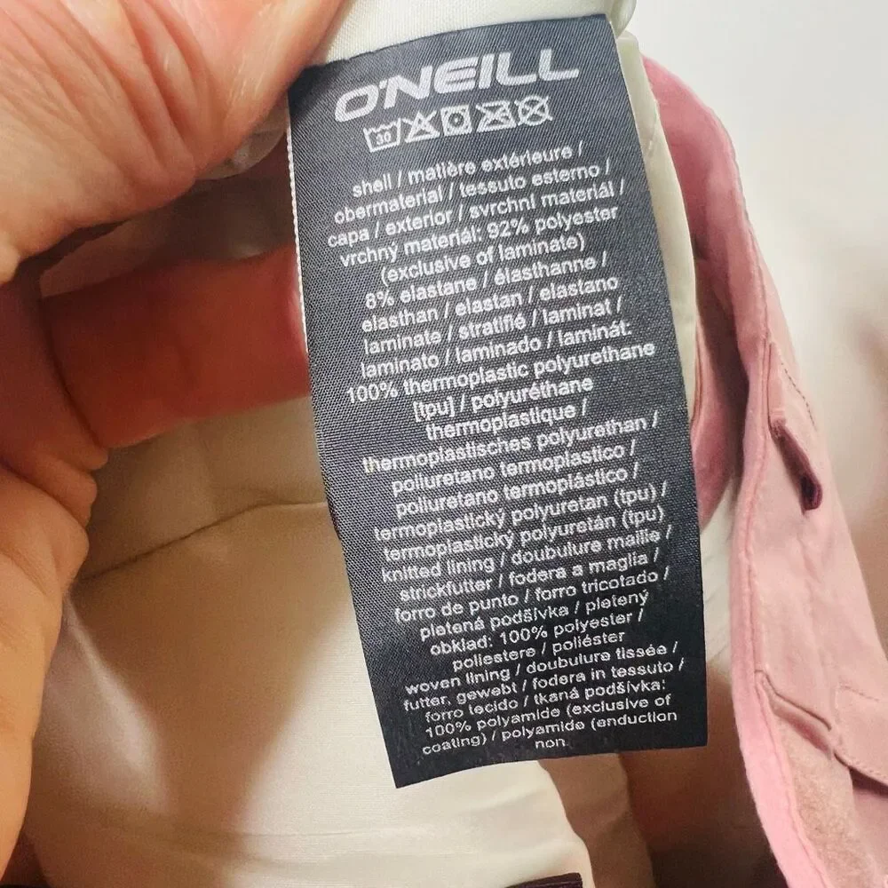 O'Neill Insulated Girls Ski Snowboard Pants Pink Sz 12 Slim Fit NEW condition